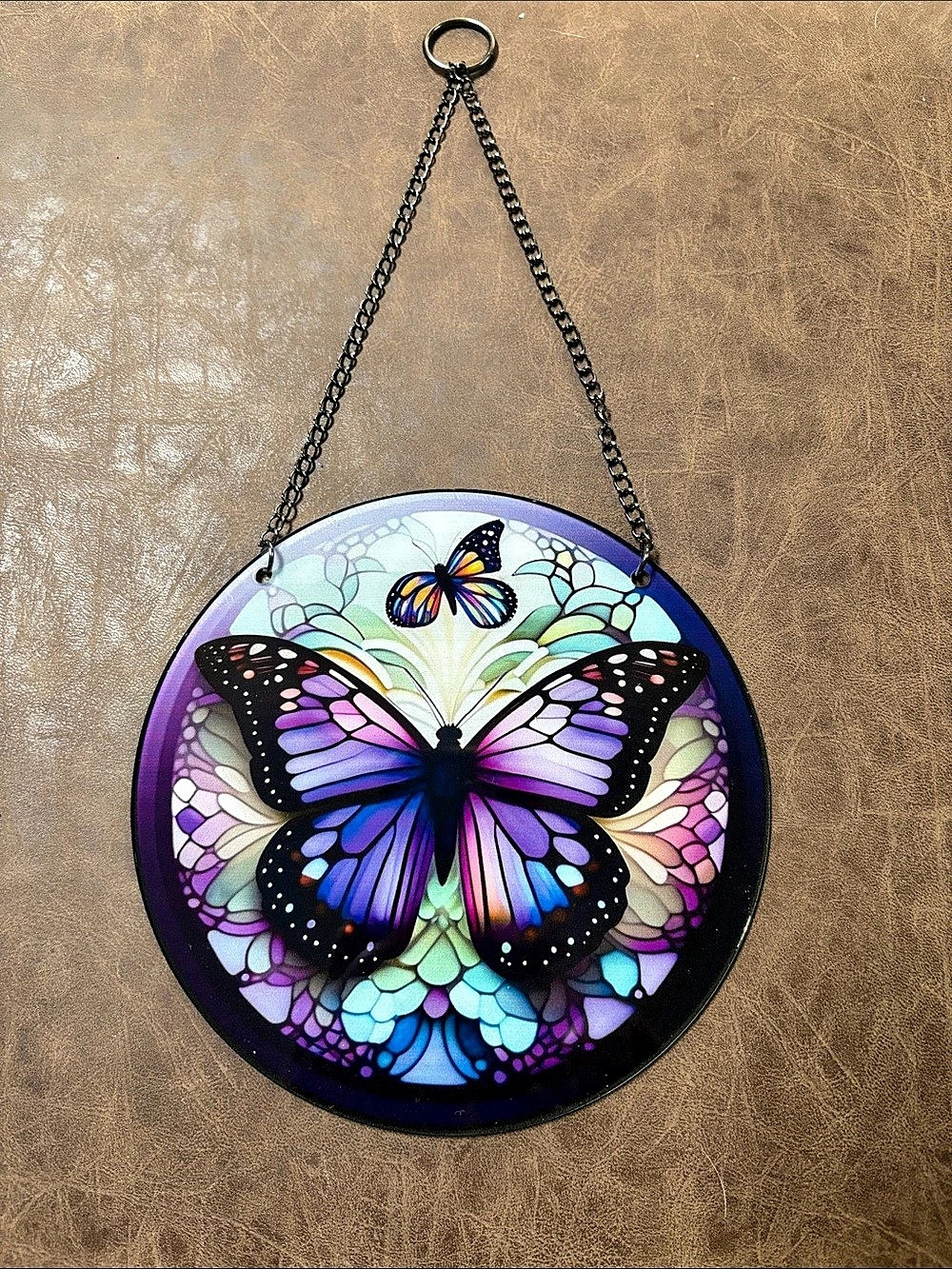 Butterfly Decor with Chain in Purple & Blue NWT